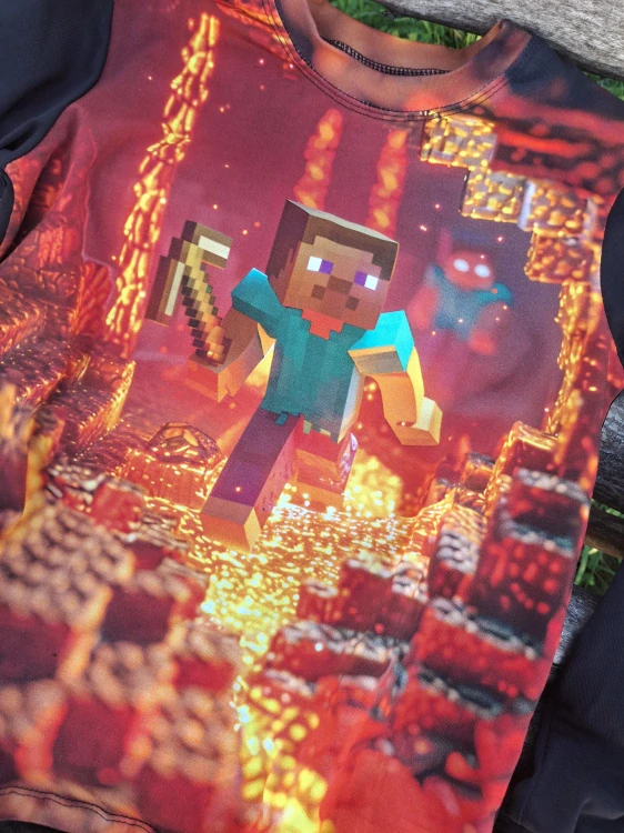 Tričko Minecraft láva vel.128